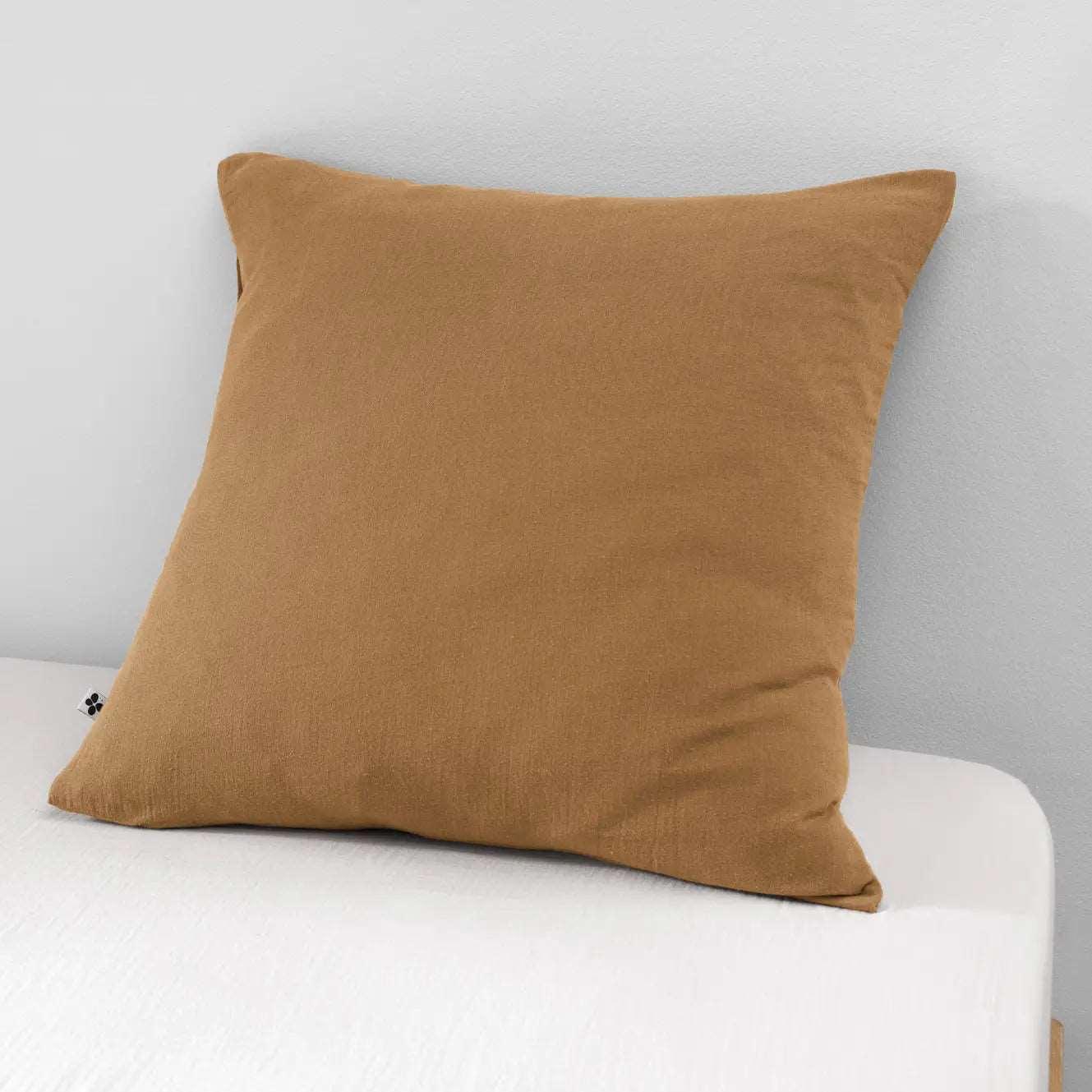Pudebetræk bomuld Camel brun 60x60 cm - Stay inn