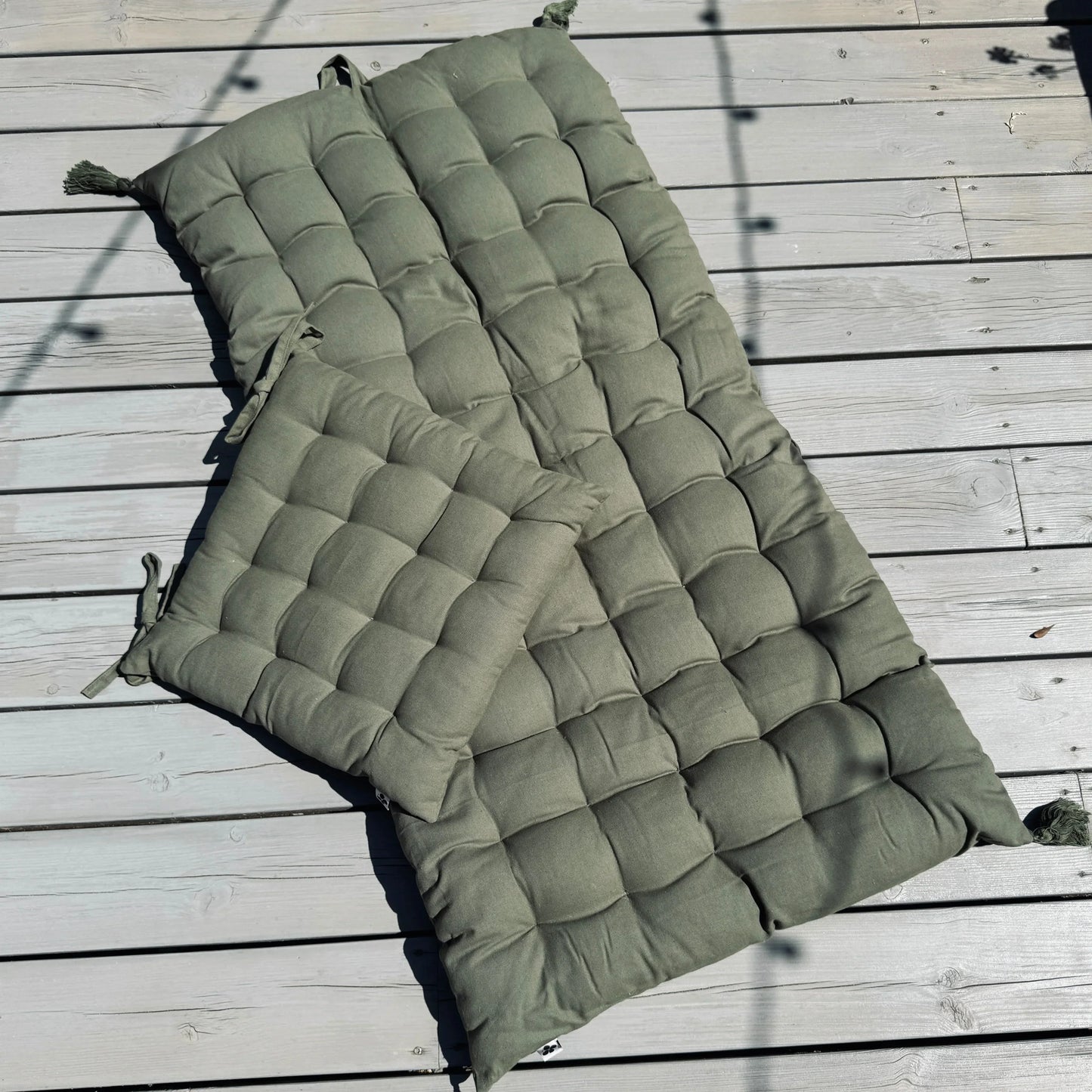 Madras hynde Oliven grøn 60x120 cm