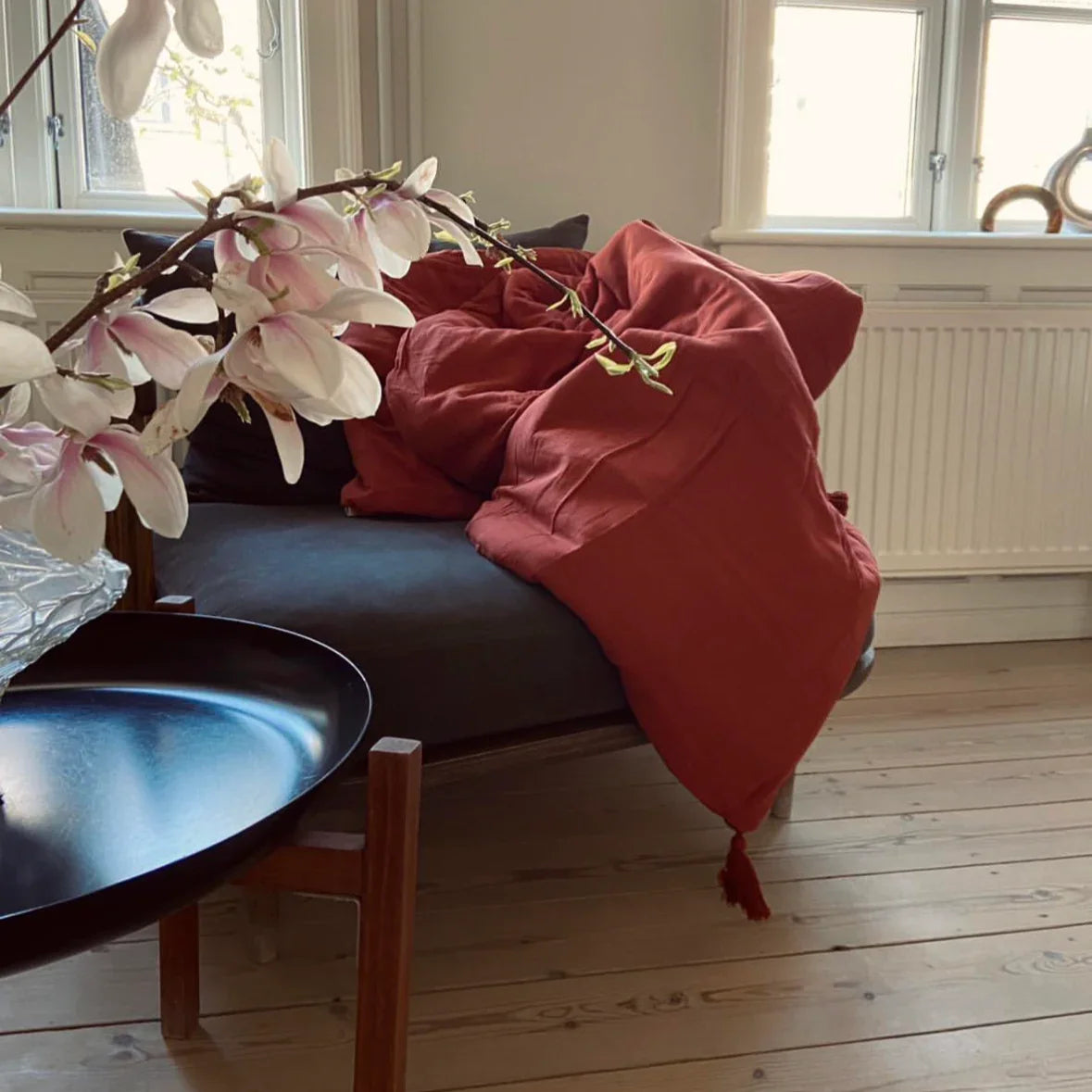 Vattæppe/quilt Terracotta 90x200 ekstra kraftig