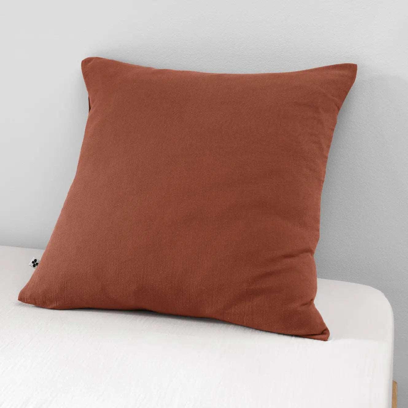 Pudebetræk bomuld Terracotta rød 60x60 cm - Stay inn