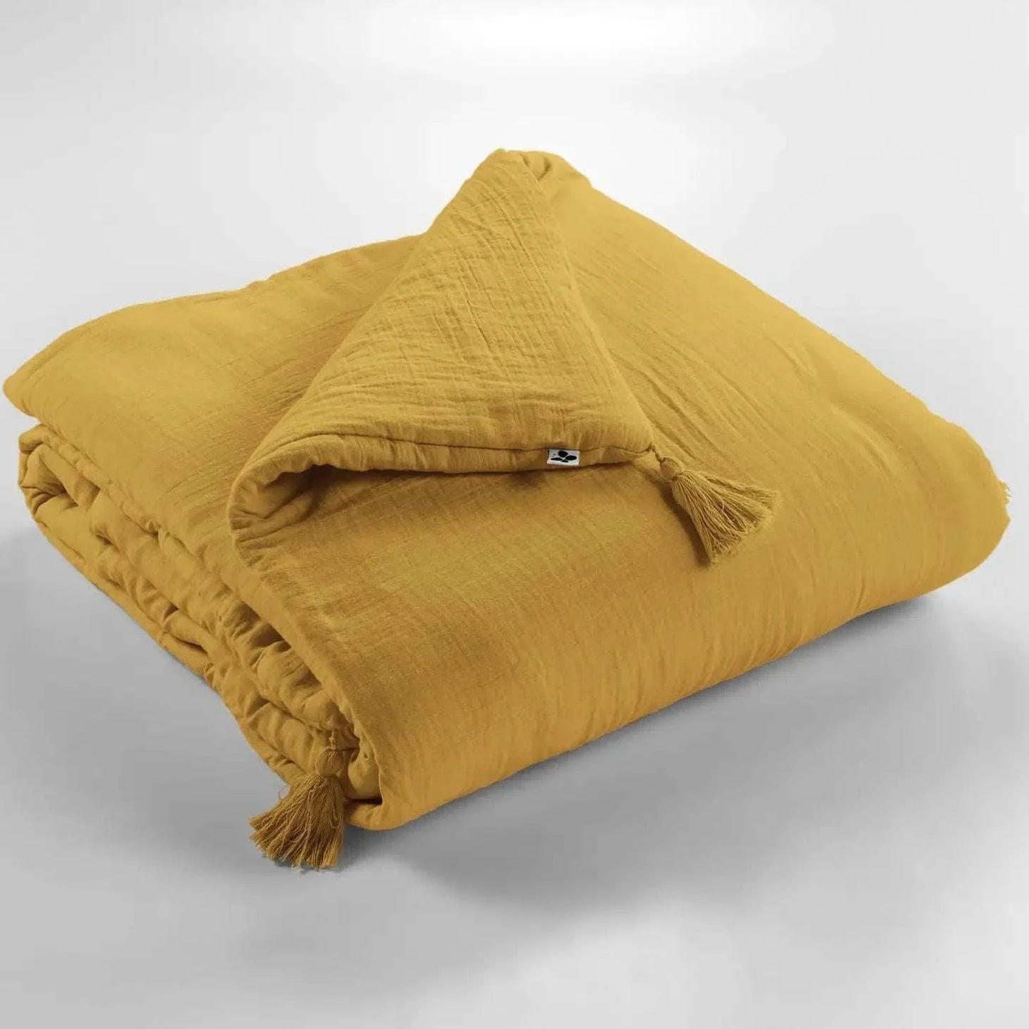 Quilted vattæppe Safran Gul 90x200 ekstra kraftig - Stay inn