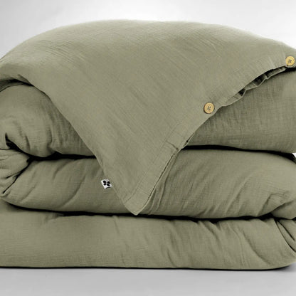 Bed set - cotton gauze - 140x200 - Camel
