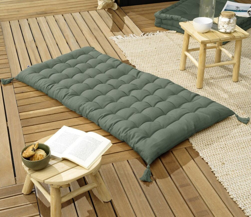 Madras hynde Oliven grøn 60x120 cm