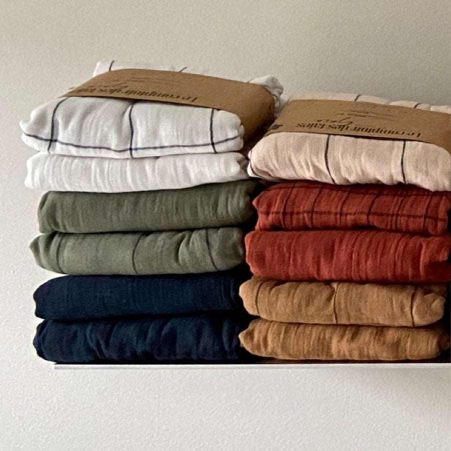 Pudebetræk - Ternet bomuldsgaze - Crips white - 60x60 - Stay inn
