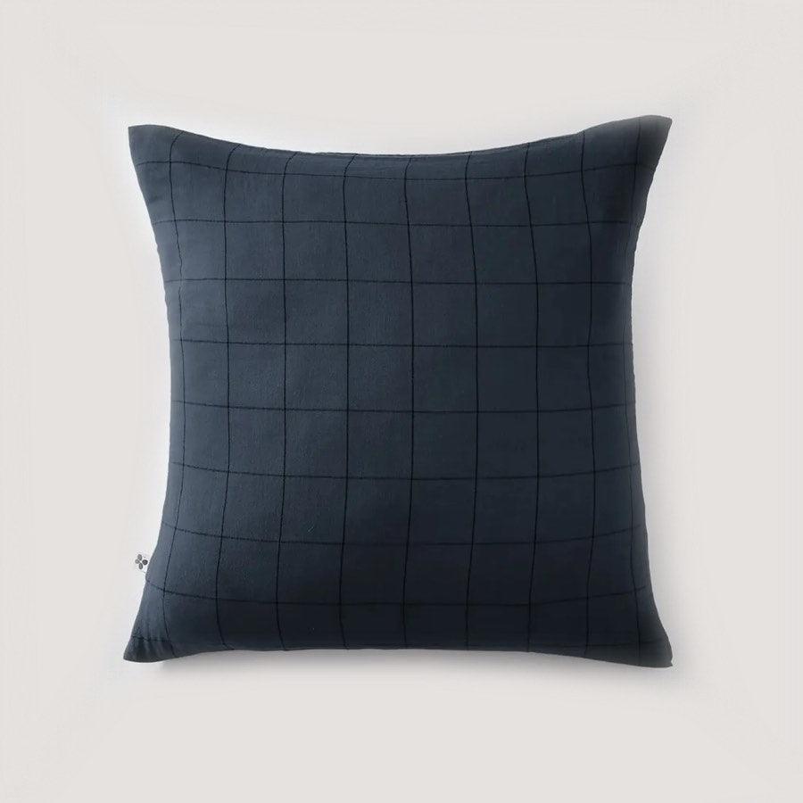 Pudebetræk - Ternet bomuldsgaze - Midnight - 60x60 - Stay inn