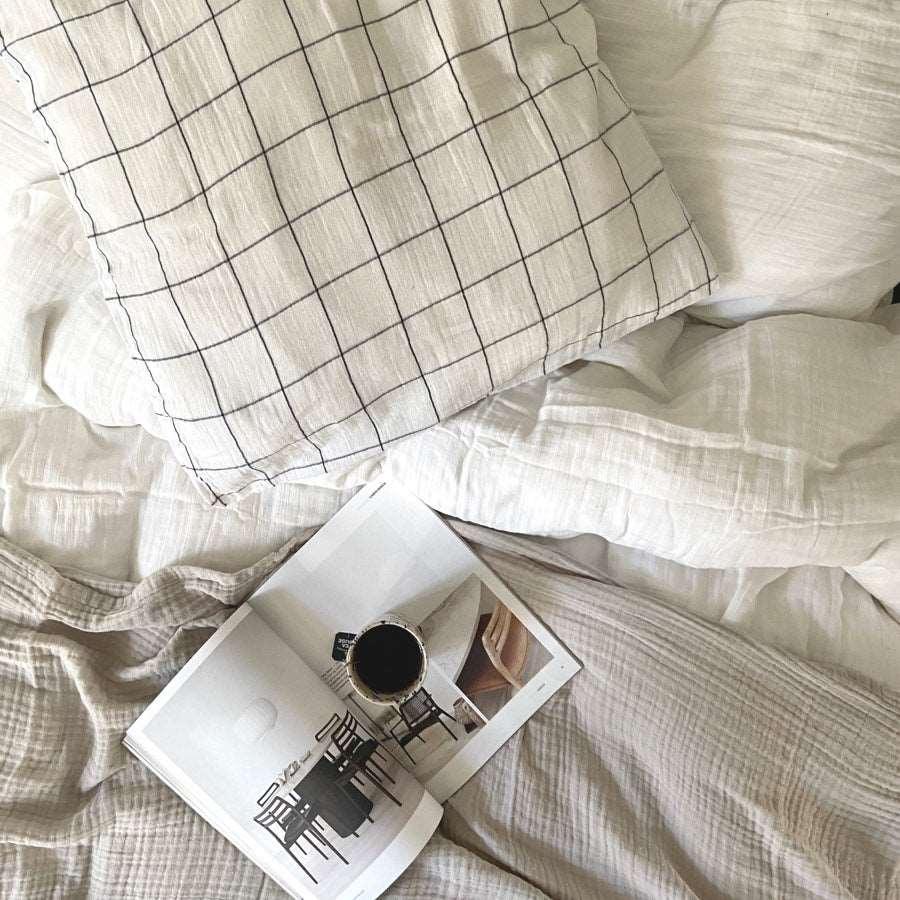 Dynebetræk - bomuldsgaze - Crisp white - Stay inn