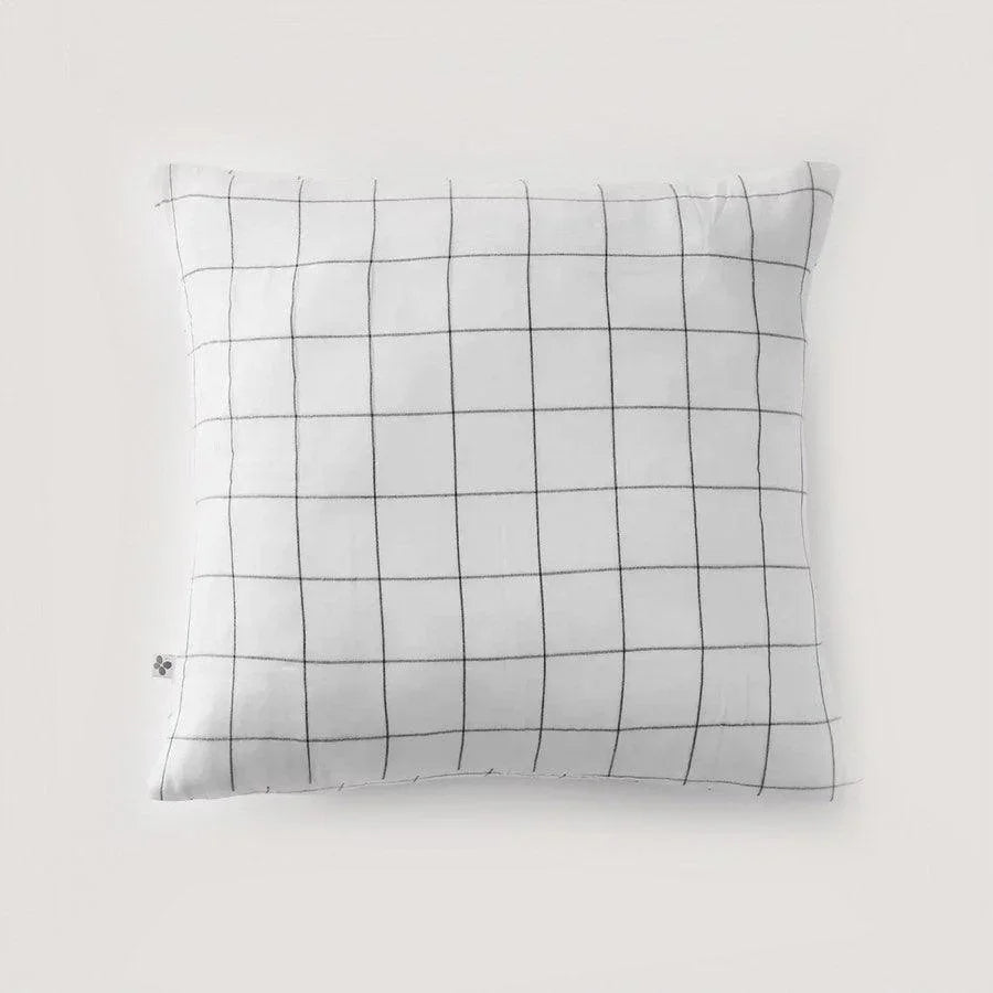Pudebetræk - Ternet bomuldsgaze - Crips white - 60x60 - Stay inn
