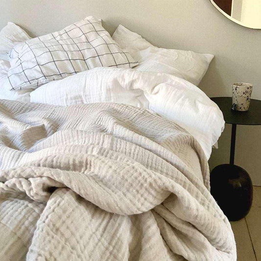 Dynebetræk - bomuldsgaze - Crisp white - Stay inn