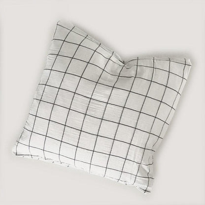 Pudebetræk - Ternet bomuldsgaze - Crips white - 60x60 - Stay inn