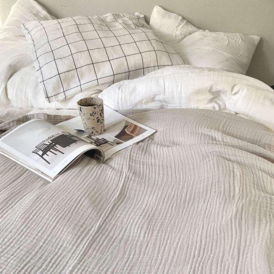 Pudebetræk - bomuldsgaze - Crisp white - Stay inn