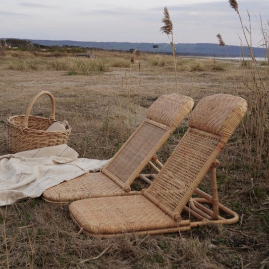 Rattan solstol inkl. skulderrem