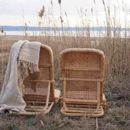 Rattan solstol inkl. skulderrem