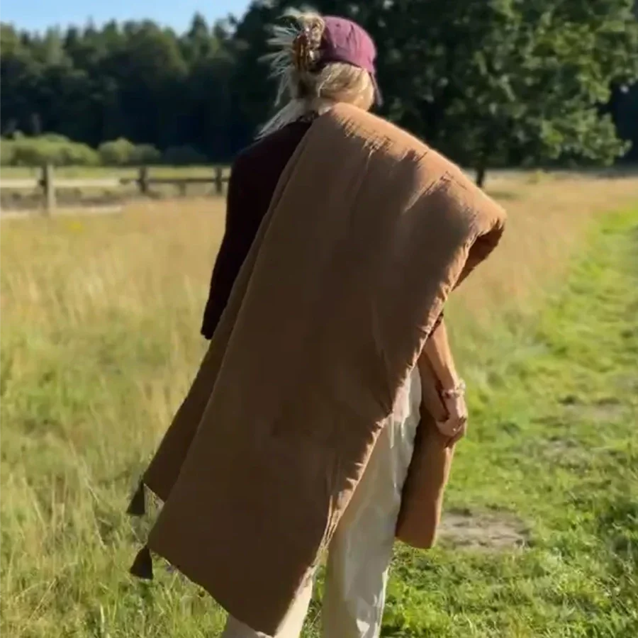 Quilted vattæppe Oliven grøn 90x200 ekstra kraftig - Stay inn