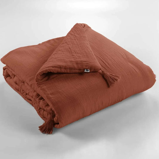 Quiltet vattæppe Terracotta 90x200 ekstra kraftig - Stay inn